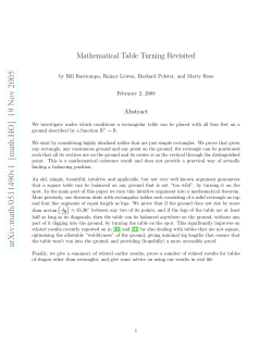 arXiv:math/0511490v1 [math.HO] 19 Nov 2005