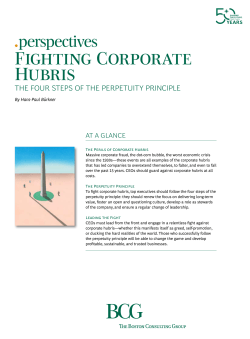 Fighting Corporate Hubris