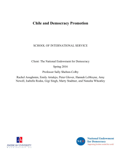 Chile and Democracy Promotion