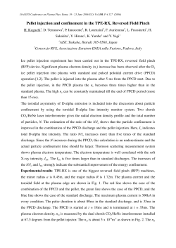 Pellet injection and confinement in the TPE-RX, Reversed