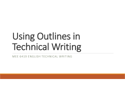 MEE 6419 ENGLISH TECHNICAL WRITING