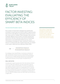 Factor Efficiency Ratio