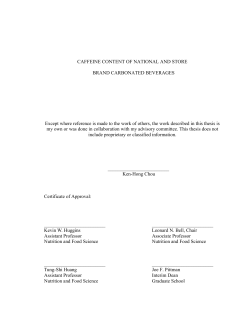 caffeine content of national and store brand