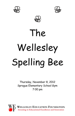 Program for 2012 - Wellesley Education Foundation
