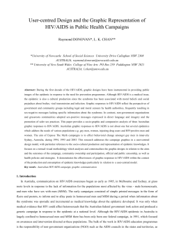 User-centred Design and the Graphic Representation of HIV/AIDS in