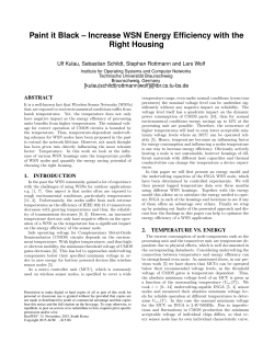 Paint it Black &ndash; Increase WSN Energy Efficiency with the Right