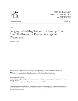 Judging Federal Regulations That Preempt State Law