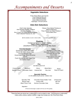 Accompaniments and Desserts