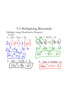 9.3 Multiplying Binomials