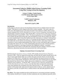 Assessment Linked to Middle School Science Learning