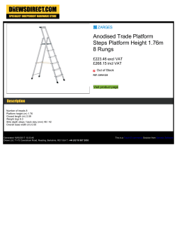 Anodised Trade Platform Steps Platform Height 1.76m 8 Rungs