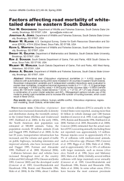 Factors Affecting Road Mortality of White