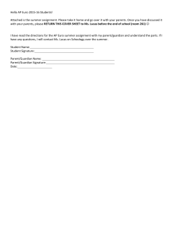 Hello AP Euro 2015-16 Students!