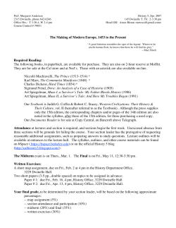 Spring 2007 - Department of History, UC Berkeley