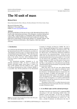 The SI unit of mass