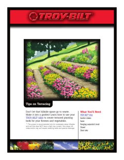 Tips on Terracing - Troy-Bilt