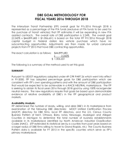 dbe goal methodology fy16-17-18