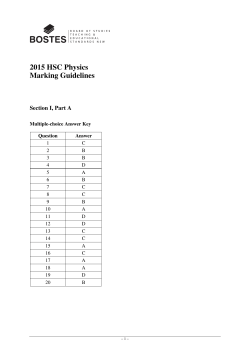 2015 HSC Physics Marking Guidelines
