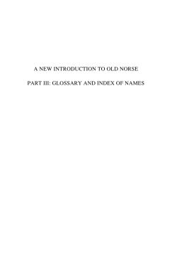 Glossary - Viking Society Web Publications