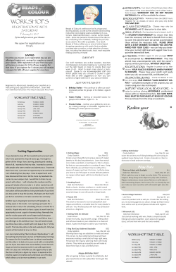 WORKSHOPS - Beads of Colour