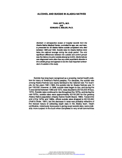 alcohol and suicide in alaska natives