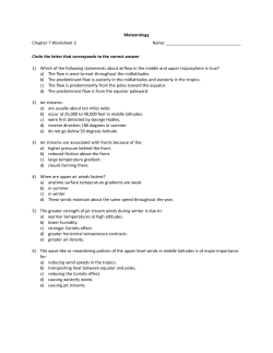 Meteorology Chapter 7 Worksheet 3 Name: Circle the letter that