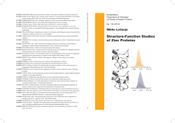 Structure-Function Studies of Zinc Proteins