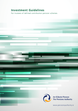 Investment Guidelines - The Pensions Authority