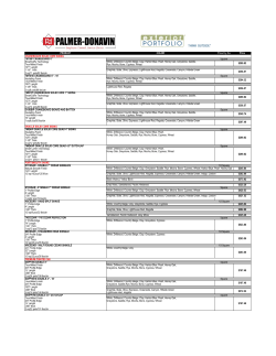 2017 Exterior Portfolio Price Sheet
