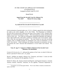 IN THE COURT OF APPEALS OF TENNESSEE AT