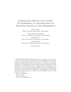 Compensated Discount Functions: An Experiment