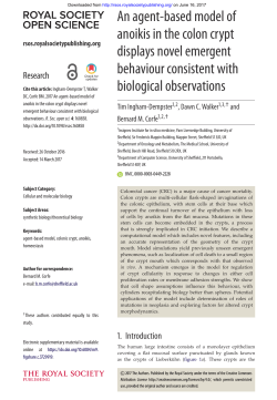 An agent-based model of anoikis in the colon crypt displays novel