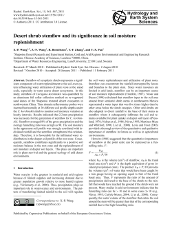 Desert shrub stemflow and its significance in soil moisture