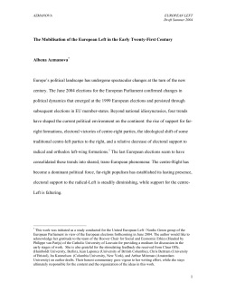 1 The Mobilisation of the European Left in the Early Twenty
