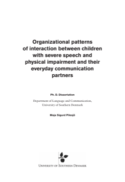 Organizational patterns of interaction between children with