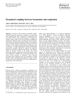 Dynamical coupling between locomotion and respiration