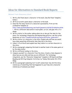 Ideas for Alternatives to Standard Book Reports