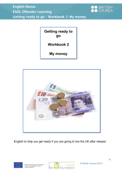 Getting ready to go Workbook 2 My money