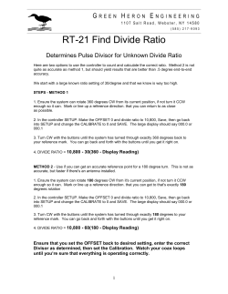 RT-20 APPLICATION NOTE Page 1 of 2