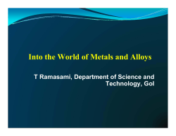 Into the World of Metals and Alloys