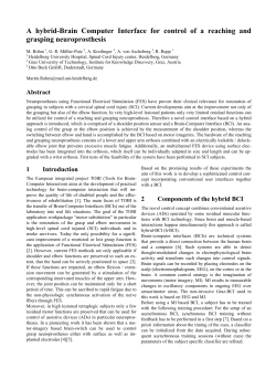 A hybrid-Brain Computer Interface for control of a reaching