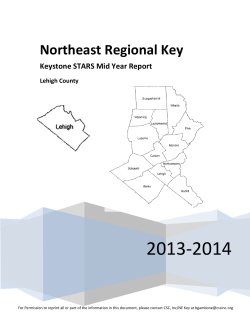 Keystone STARS Mid Year Report - Community Service for Children