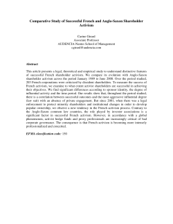 Comparative Study of Successful French and Anglo