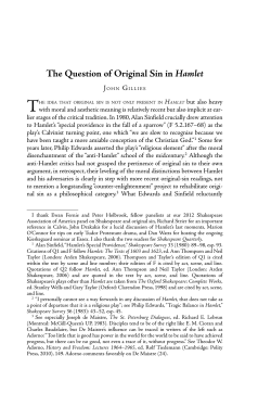 The Question of Original Sin in Hamlet