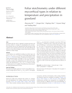 Foliar stoichiometry under different mycorrhizal types in relation to