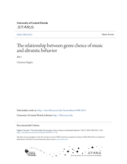 The relationship between genre choice of music and altruistic behavior
