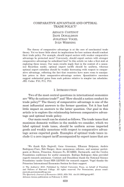 Comparative Advantage and Optimal Trade Policy
