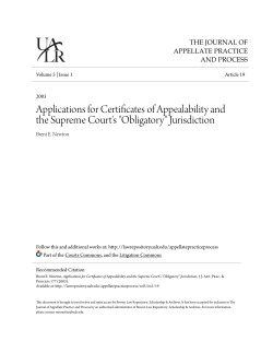 Applications for Certificates of Appealability and the Supreme Court`s