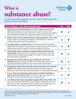 substance abuse? - Anthem Medicaid Members