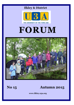FORUM No15 Autumn 2015